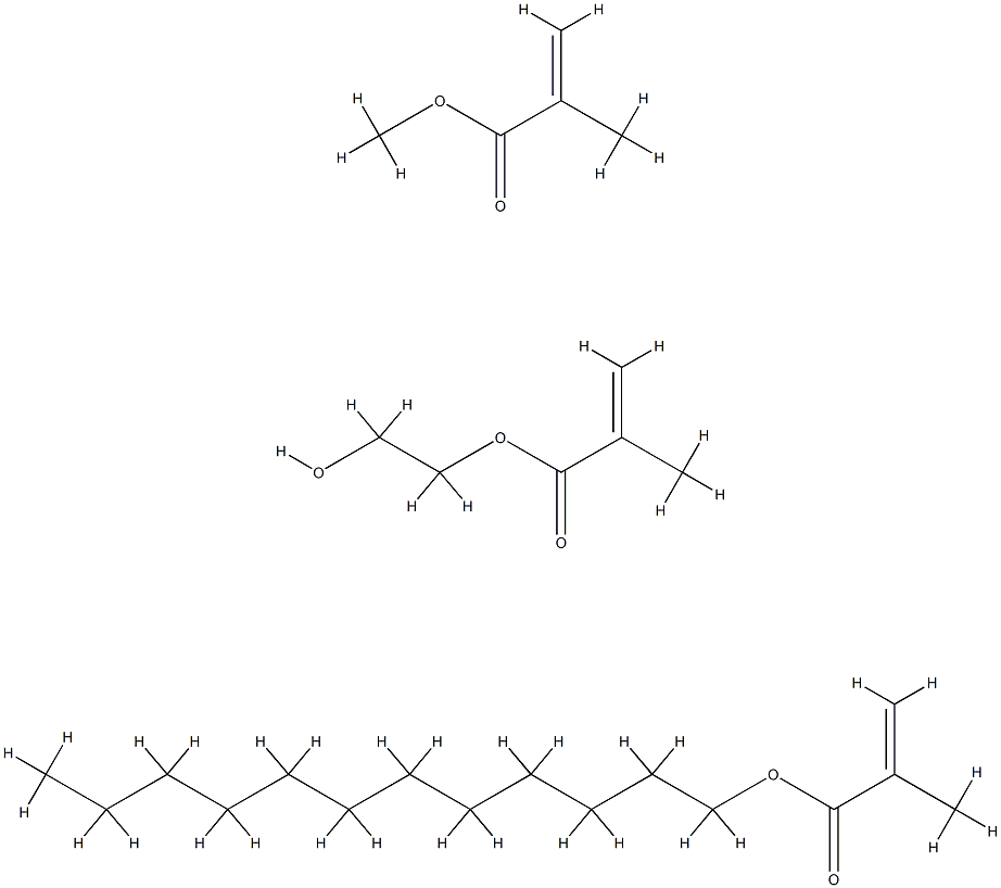 2-Propenoic acid, 2-methyl-, dodecyl ester, polymer with 2-hydroxyethyl 2-methyl-2-propenoate and methyl 2-methyl-2-propenoate 结构式