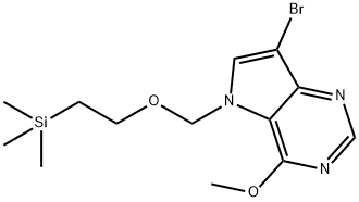 5H-Pyrrolo3,2-dpyrimidine, 7-bromo-4-methoxy-5-2-(trimethylsilyl)ethoxymethyl- 结构式