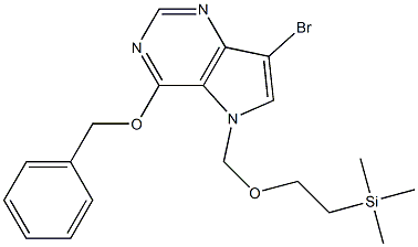 5H-Pyrrolo3,2-dpyrimidine, 7-bromo-4-(phenylmethoxy)-5-2-(trimethylsilyl)ethoxymethyl- 结构式