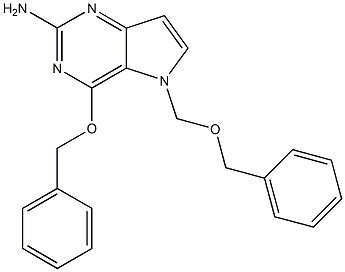 5H-Pyrrolo3,2-dpyrimidin-2-amine, 4-(phenylmethoxy)-5-(phenylmethoxy)methyl- 结构式