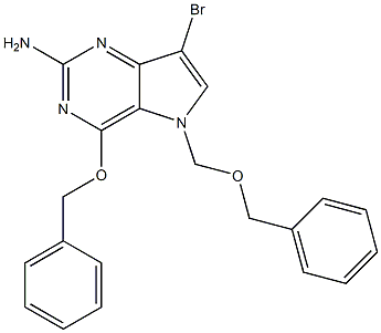 5H-Pyrrolo3,2-dpyrimidin-2-amine, 7-bromo-4-(phenylmethoxy)-5-(phenylmethoxy)methyl- 结构式
