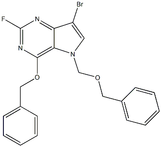 5H-Pyrrolo3,2-dpyrimidine, 7-bromo-2-fluoro-4-(phenylmethoxy)-5-(phenylmethoxy)methyl- 结构式
