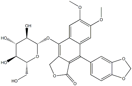 山荷叶素 O-葡萄糖苷 结构式