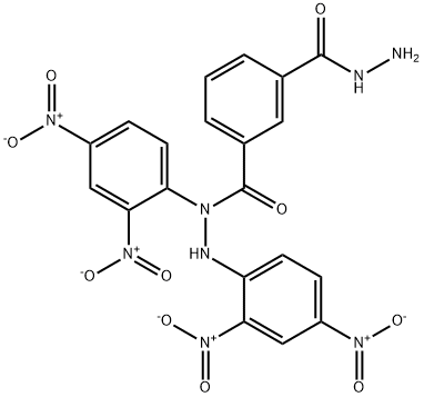 1,3-苯二甲酰双[2-(2,4-二硝基苯基)肼] 结构式
