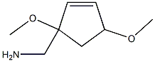 2-Cyclopentene-1-methanamine,1,4-dimethoxy-(9CI) 结构式