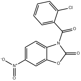 3-(2-chlorobenzoyl)-6-nitro-1,3-benzoxazol-2(3H)-one 结构式