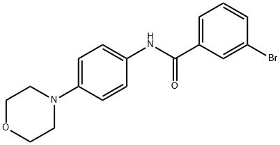 3-bromo-N-(4-morpholin-4-ylphenyl)benzamide 结构式