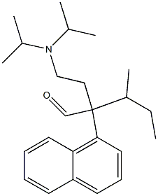 α-[2-[Bis(isopropyl)amino]ethyl]-α-(sec-butyl)-1-naphthaleneacetaldehyde 结构式