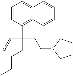 α-Butyl-α-(1-naphtyl)-1-pyrrolidinebutanal 结构式