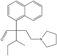 α-(1-Methylpropyl)-α-(1-naphtyl)-1-pyrrolidinebutanal 结构式