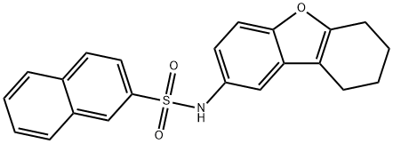N-(6,7,8,9-tetrahydrodibenzo[b,d]furan-2-yl)naphthalene-2-sulfonamide 结构式