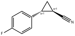Cyclopropanecarbonitrile, 2-(4-fluorophenyl)-, (1R,2R)-rel- (9CI) 结构式
