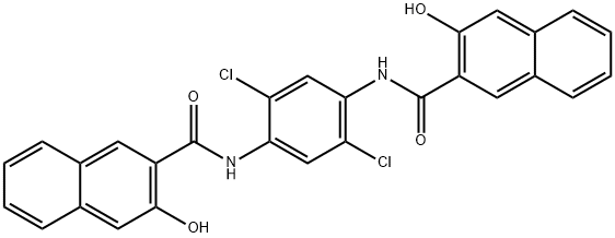 1,4-dichloro-2,5-bis(2-hydroxy-2-naphthamido)benzene 结构式