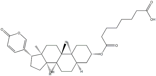 蟾蜍精-3-酸性辛二酸酯 结构式