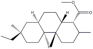 (1R)-7β-Ethyl-1,2,3,4,4a,4bα,5,6,7,8,8aα,9,10,10aα-tetradecahydro-1,4aβ,7-trimethyl-1α-phenanthrenecarboxylic acid methyl ester 结构式