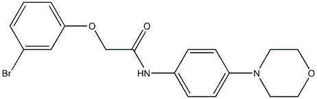 2-(3-bromophenoxy)-N-(4-morpholin-4-ylphenyl)acetamide 结构式