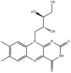 1-Deoxy-1-[3,4-dihydro-7,8-dimethyl-2,4-dioxobenzo[g]pteridine-10(2H)-yl]-D-erythritol 结构式