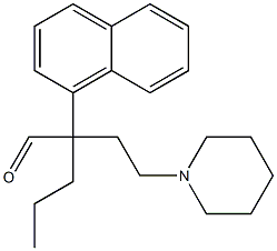 α-(1-Naphtyl)-α-propyl-1-piperidinebutanal 结构式