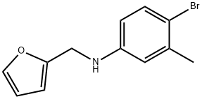 4-bromo-N-(furan-2-ylmethyl)-3-methylaniline 结构式