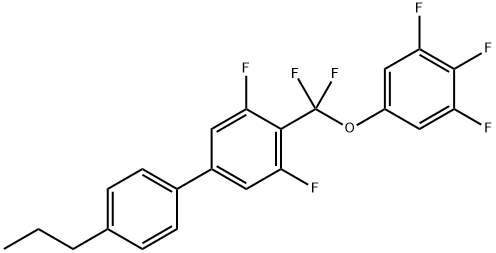 4-[二氟(3,4,5-三氟苯氧基)甲基]-3,5-二氟-4'-丙基联苯 结构式