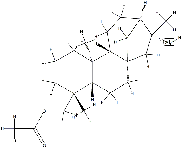 Kaurane-16,18-diol 18-acetate 结构式