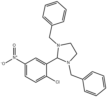 1,3-dibenzyl-2-(2-chloro-5-nitrophenyl)imidazolidine 结构式