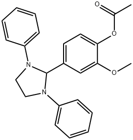 4-(1,3-diphenyl-2-imidazolidinyl)-2-methoxyphenyl acetate 结构式