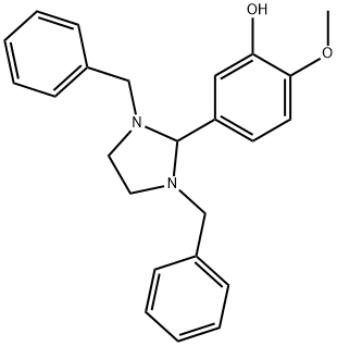 5-(1,3-dibenzyl-2-imidazolidinyl)-2-methoxyphenol 结构式