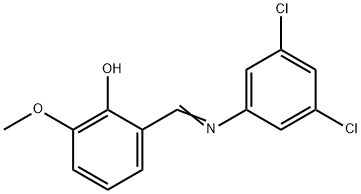 2-{[(3,5-dichlorophenyl)imino]methyl}-6-methoxyphenol 结构式