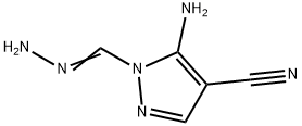 1H-Pyrazole-4-carbonitrile,5-amino-1-(hydrazonomethyl)-(9CI) 结构式