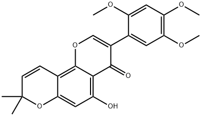 灰叶酚异黄酮 结构式