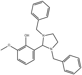 2-(1,3-dibenzyl-2-imidazolidinyl)-6-methoxyphenol 结构式