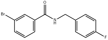 3-bromo-N-(4-fluorobenzyl)benzamide 结构式
