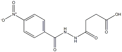 4-(2-{4-nitrobenzoyl}hydrazino)-4-oxobutanoic acid 结构式