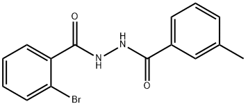 2-bromo-N'-(3-methylbenzoyl)benzohydrazide 结构式