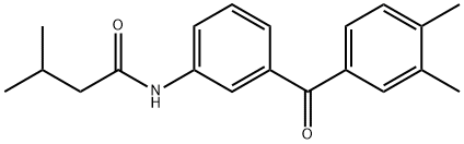 N-{3-[(3,4-dimethylphenyl)carbonyl]phenyl}-3-methylbutanamide 结构式