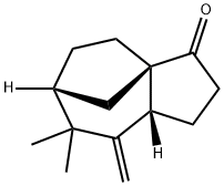 7,7-Dimethyl-8-methylene-1,2,4,5,6,7,8,8aα-octahydro-3H-3aα,6α-methanoazulene-3-one 结构式