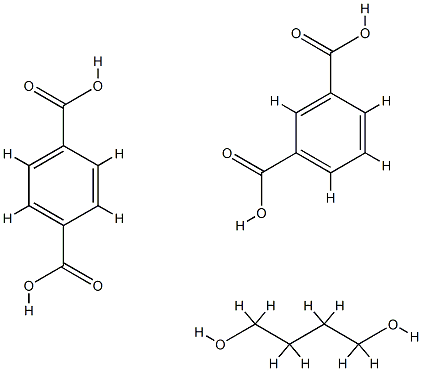 1,3-苯二甲酸与1,4-苯二甲酸和1,4-丁二醇的聚合物 结构式