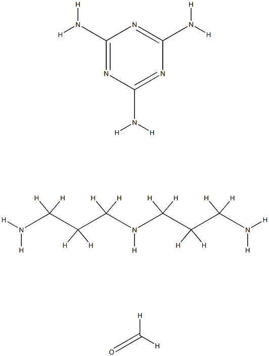 甲醛与N-(3-氨基丙基)-1,3-丙二胺和1,3,5三嗪-2,4,6-三胺的聚合物 结构式