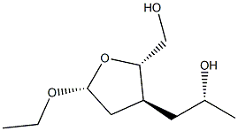 ba-D-erythro-Pentofuranoside, ethyl 2,3-dideoxy-3-[(2R)-2-hydroxypropyl]- (9CI) 结构式