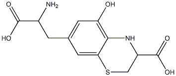 7-(3-carboxy-5-hydroxy-3,4-dihydro-2H-1,4-benzothiazinyl)alanine 结构式