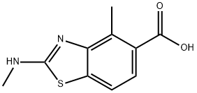 5-Benzothiazolecarboxylicacid,4-methyl-2-(methylamino)-(9CI) 结构式