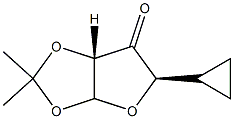 4-C-Cyclopropyl-1-O,2-O-isopropylidene-α-D-erythro-tetrofuranose-3-ulose 结构式