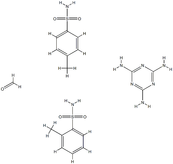 Benzenesulfonamide, 2-methyl-, polymer with formaldehyde, 4-methylbenzenesulfonamide and 1,3,5-triazine-2,4,6-triamine 结构式