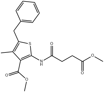 methyl 5-benzyl-2-[(4-methoxy-4-oxobutanoyl)amino]-4-methylthiophene-3-carboxylate 结构式