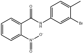 N-(3-bromo-4-methylphenyl)-2-nitrobenzamide 结构式