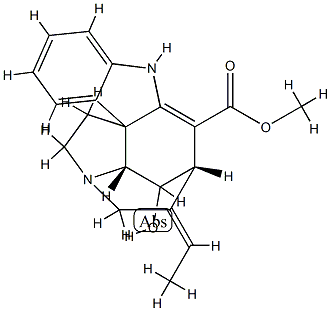 (19E)-2,16,19,20-Tetradehydro-14-hydroxycuran-17-oic acid methyl ester 结构式