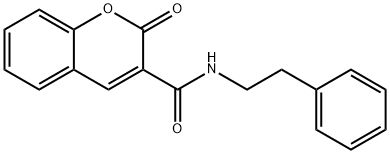 2-oxo-N-(2-phenylethyl)-2H-chromene-3-carboxamide 结构式