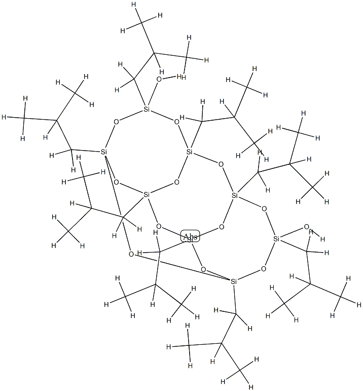 1,3,5,7,9,11-八异丁基四环[7.3.3.15,11]八硅氧烷-内-3,7-二醇 结构式