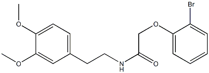 2-(2-bromophenoxy)-N-[2-(3,4-dimethoxyphenyl)ethyl]acetamide 结构式